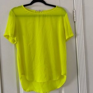 NEON YELLOW SLEEVED BLOUSE